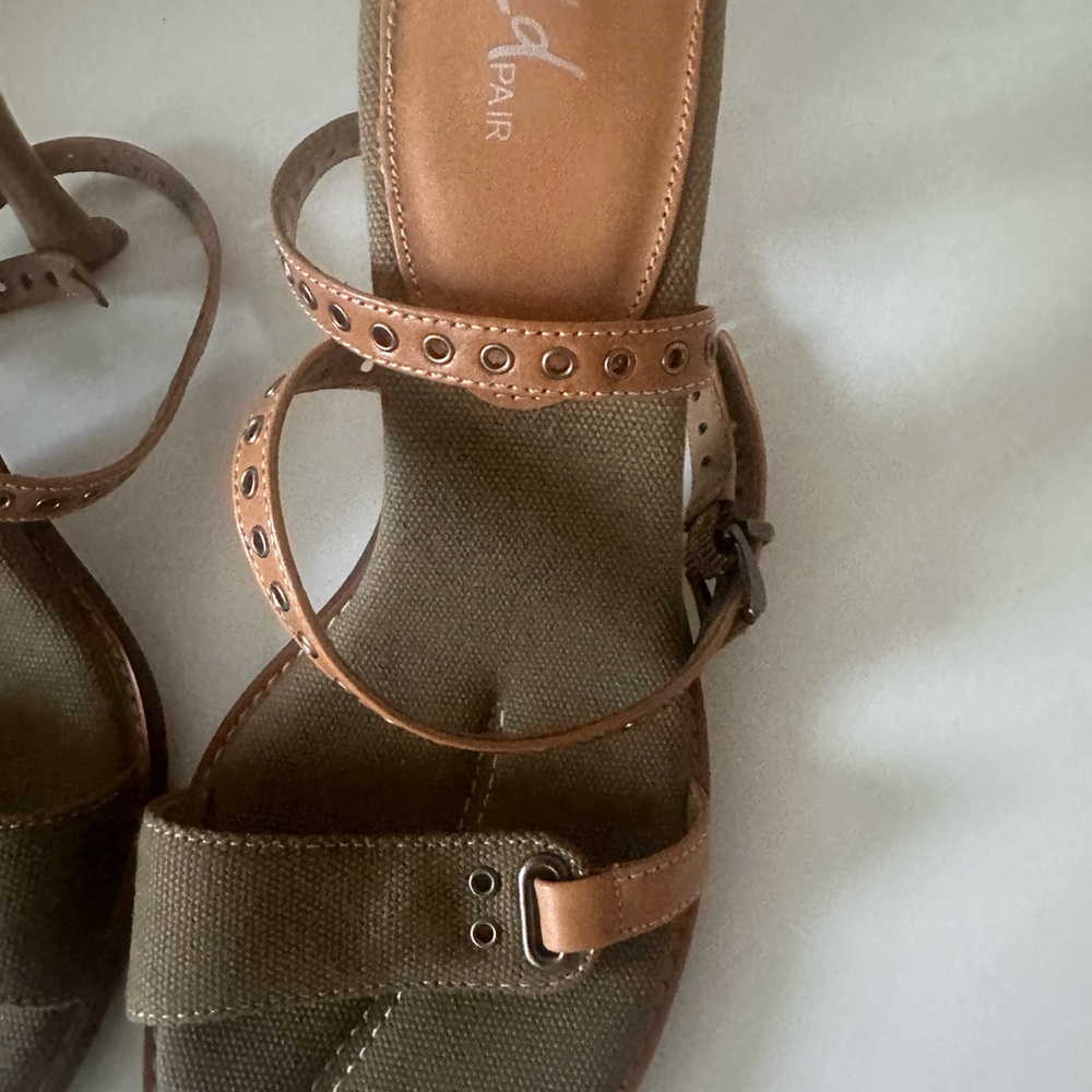 Wild Pair Brown and Tan Strappy high heel Sandals - Picture 7 of 15